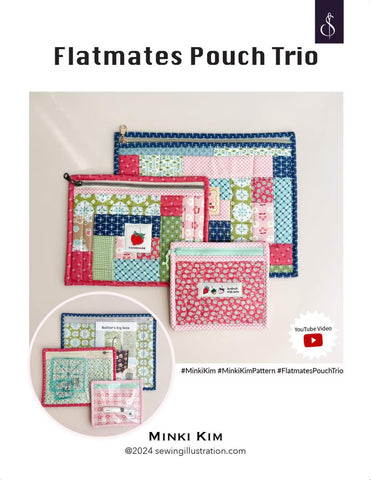 Flatmates Pouch Trio Pattern by Minki Kim