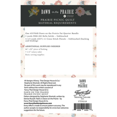 Prairie Picnic Quilt Pattern by Fancy That Design House