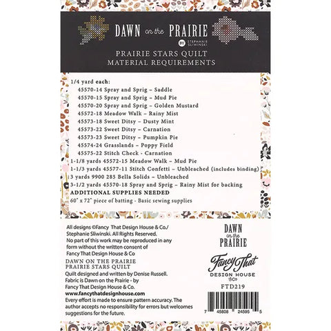 Prairie Stars Quilt Pattern by Fancy That Design House