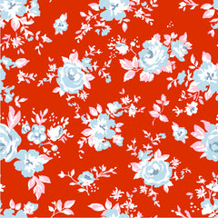Elise Red Prize Rose Yardage by Terri Henson for Poppie Cotton Fabrics