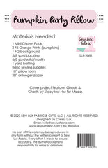 Pumpkin Party Pillow Pattern by Sew Lux Fabric