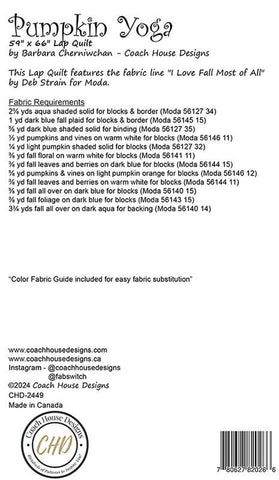 Pumpkin Yoga Quilt Pattern by Coach House Designs