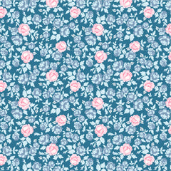 Elise Denim Regency Yardage by Terri Henson for Poppie Cotton Fabrics