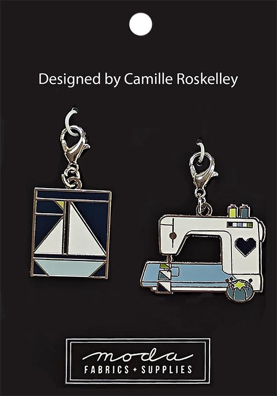 Sailboat/Sewing Machine Zipper Pull or Sewing Charm by Camille Roskelley