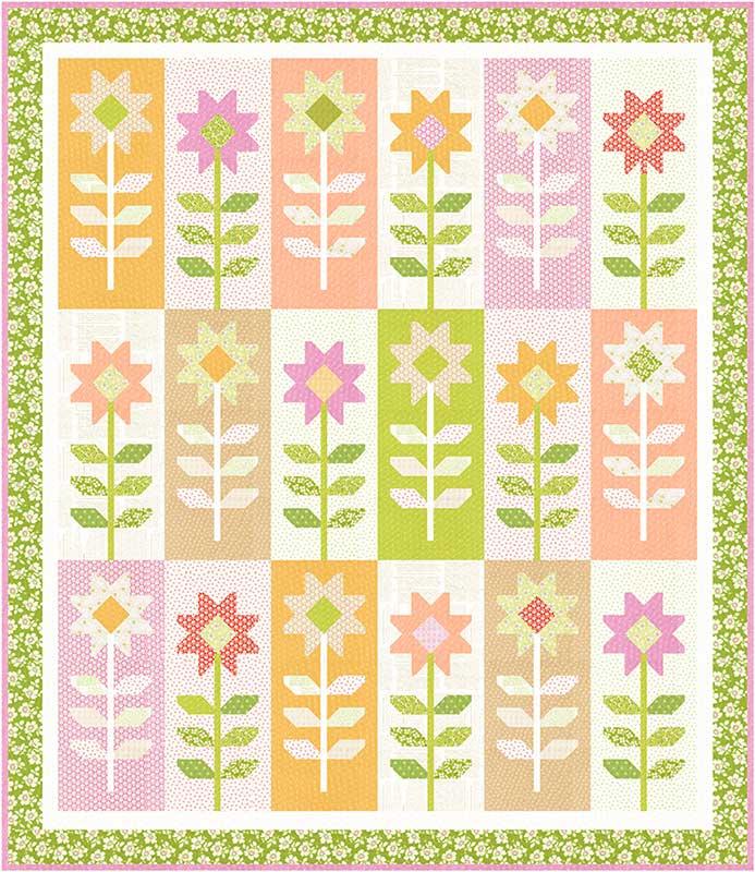 Spiky Rose Quilt Pattern by Fig Tree & Co.