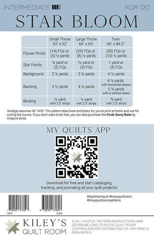 Star Bloom Quilt Pattern by Kiley's Quilt Room