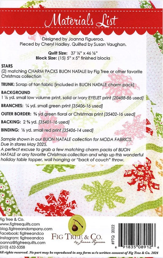 Starry Pines Quilt Pattern by Fig Tree & Co.