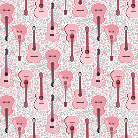 Shimmer White Stay Tuned Yardage by Dear Stella for Benartex