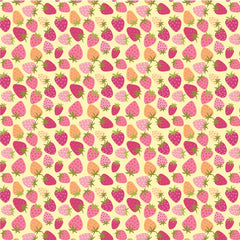 Calico Cowgirls Yellow Strawberry Pie Yardage by Lori Woods for Poppie Cotton Fabrics