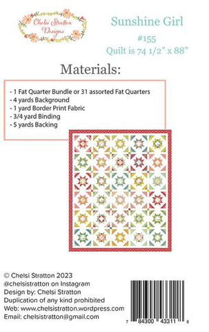 Sunshine Girl Quilt Pattern by Chelsi Stratton Designs