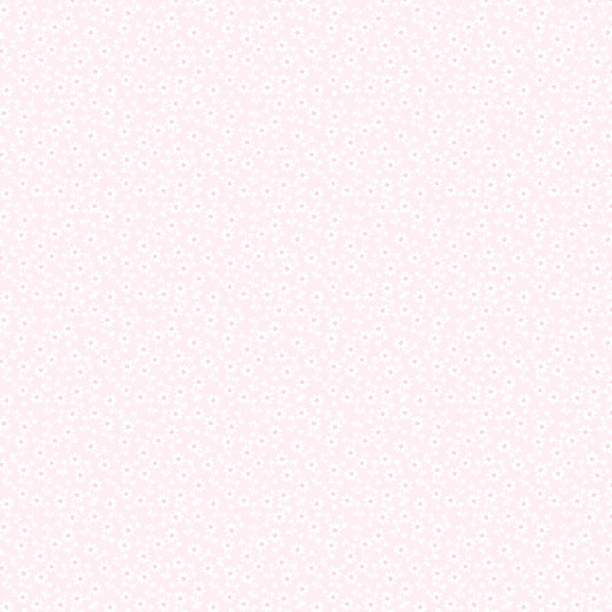 Elise Soft Pink Sweet Daisy Yardage by Terri Henson for Poppie Cotton Fabrics