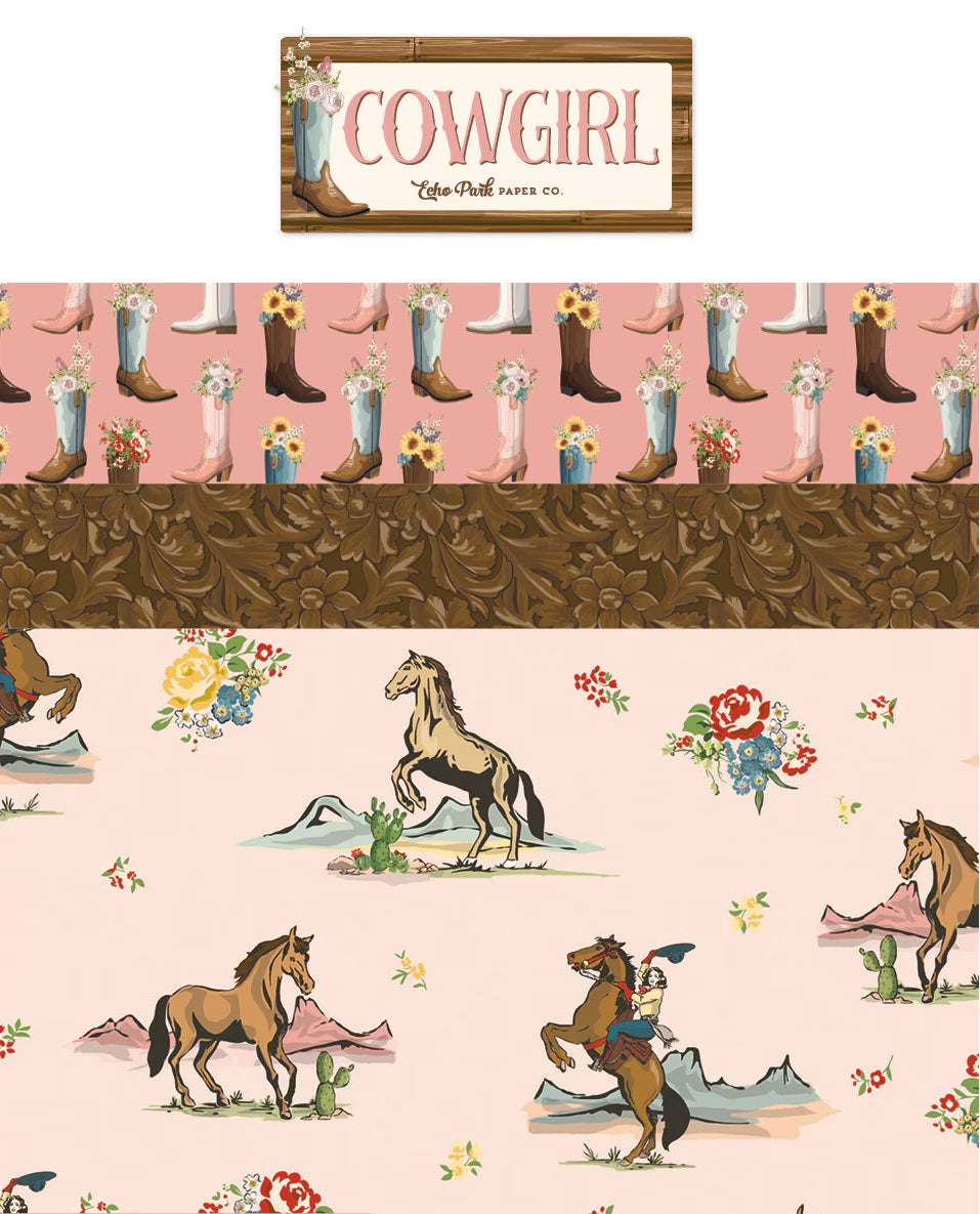 Cowgirl Fat Quarter Bundle by Echo Park Paper Co. for Riley Blake Designs
