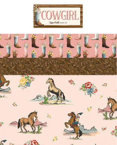PREORDER Cowgirl Fat Quarter Bundle by Echo Park Paper Co. for Riley Blake Designs