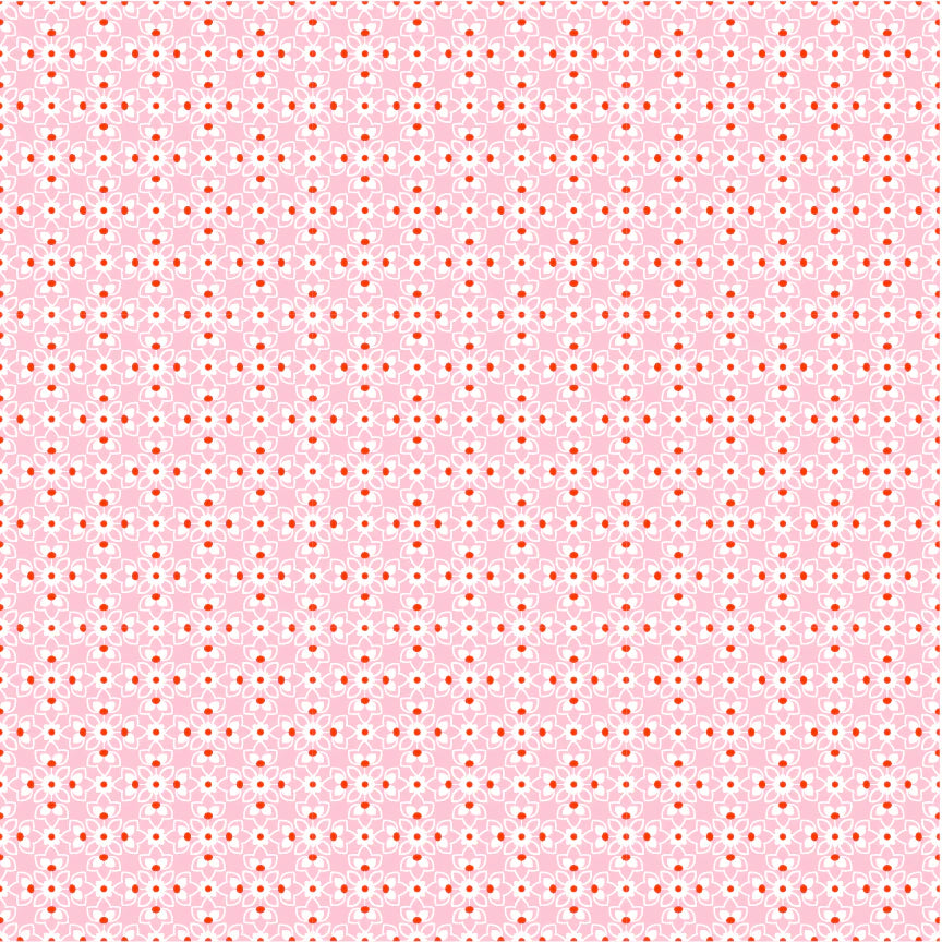 Elise Soft Pink Trelis Yardage by Terri Henson for Poppie Cotton Fabrics