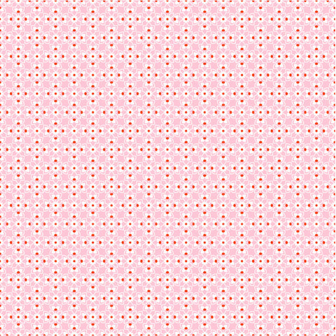 Elise Soft Pink Trelis Yardage by Terri Henson for Poppie Cotton Fabrics