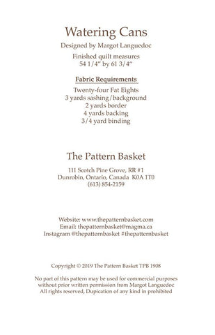Watering Cans Quilt Pattern by The Pattern Basket
