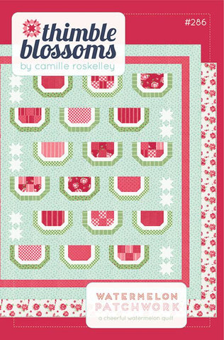 Watermelon Patchwork Quilt Pattern by Thimble Blossoms