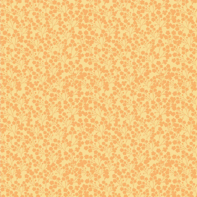 Calico Cowgirls Yellow Wildflowers Yardage by Lori Woods for Poppie Cotton Fabrics