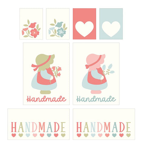 Sunbonnet Woven Quilt Labels by Heather Briggs for Moda Fabrics