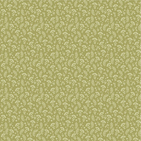 Promise Me Green XOXO Yardage by Michal Marko for Poppie Cotton Fabrics