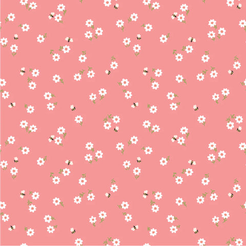 Promise Me Pink You're Invited Yardage by Michal Marko for Poppie Cotton Fabrics