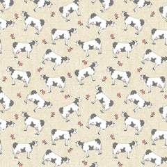 Farm Fresh Butter Cows yardage by Jessica Flick for Benartex Fabrics