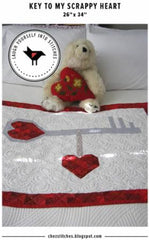 Key To My Scrappy Heart Mini Quilt Pattern by Laugh Yourself Into Stitches