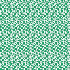 Luck Of The Gnomes White Mini Clovers Yardage by Andi Metz for Benartex