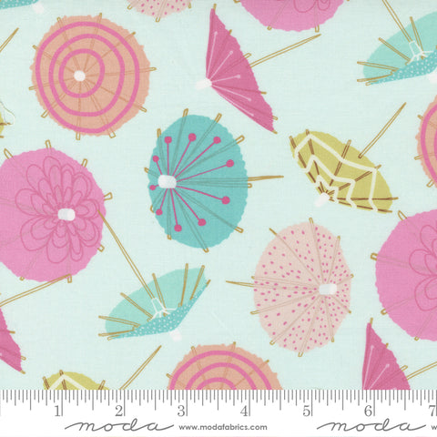 Soiree Mint Frou Frou Umbrellas Yardage by Mara Penny for Moda Fabrics