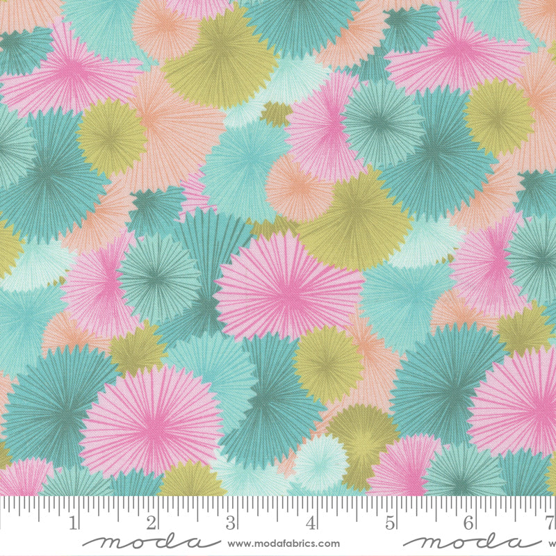 Soiree Pool Party Paper Fans Yardage by Mara Penny for Moda Fabrics
