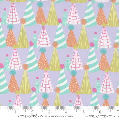 Soiree Lavender Paper Hats Yardage by Mara Penny for Moda Fabrics