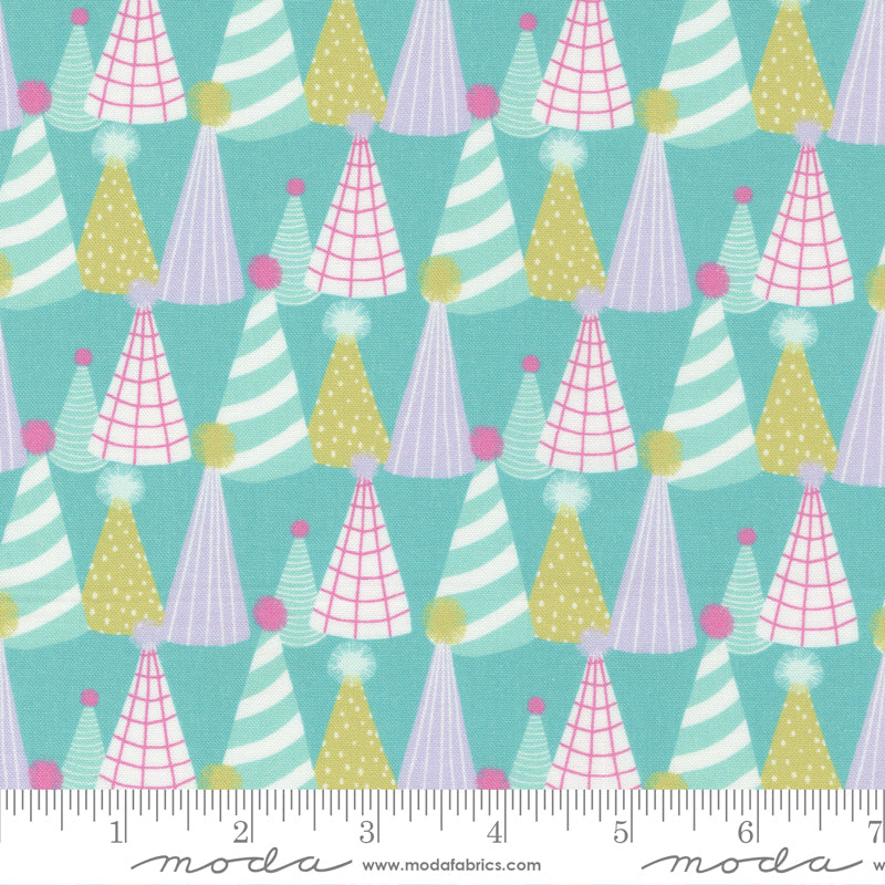 Soiree Pool Party Paper Hats Yardage by Mara Penny for Moda Fabrics
