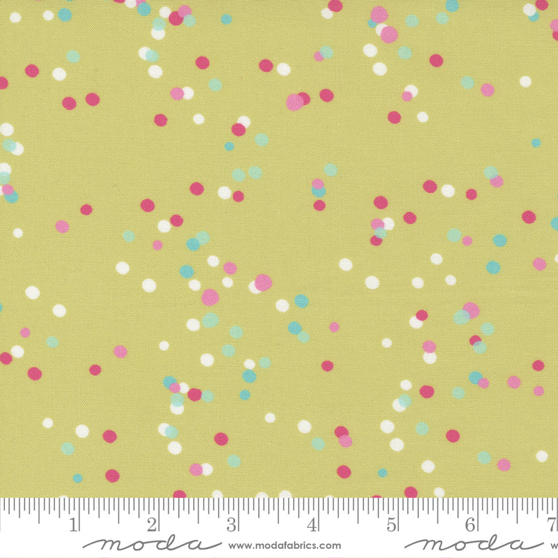 Soiree Lime Confetti Toss Yardage by Mara Penny for Moda Fabrics