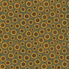 Rustic Fall Leaf Rustic Sunflower yardage by Painted Sky Studios for Benartex