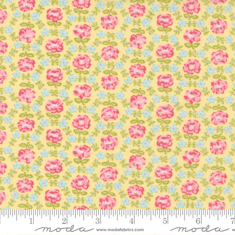 Grace Sunbeam Honeycomb Posies Yardage by Brenda Riddle Designs for Moda Fabrics