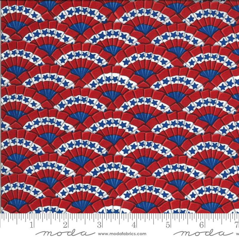 America The Beautiful Barnwood Red Bunting Yardage by Deb Strain for Moda Fabrics