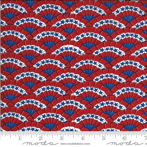 America The Beautiful Barnwood Red Bunting Yardage by Deb Strain for Moda Fabrics