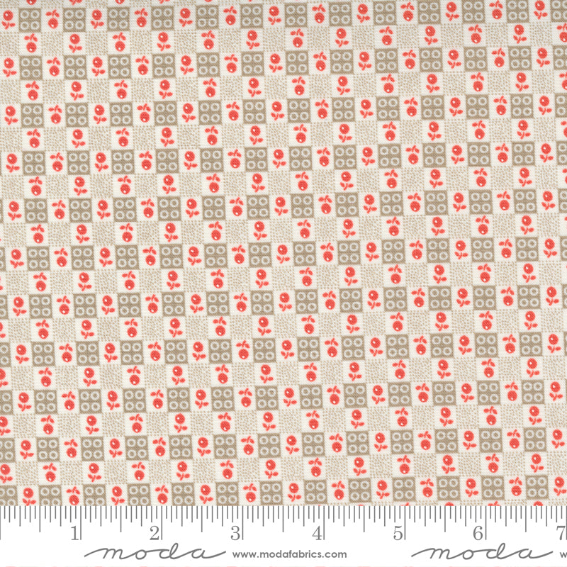 Strawberries & Rhubarb Slate Hopscotch Yardage by Fig Tree & Co. for Moda Fabrics