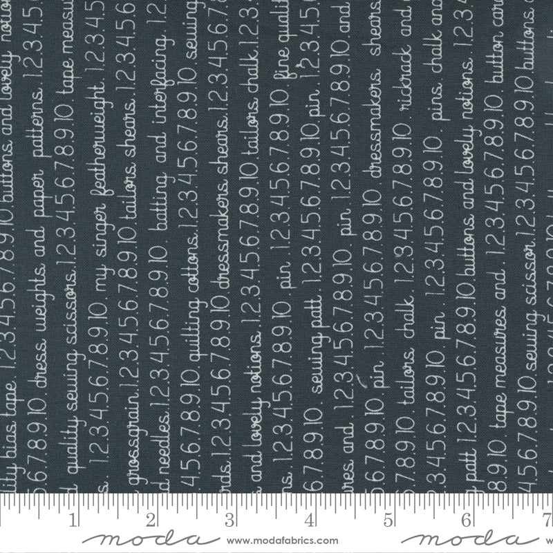 Fresh Fig Favorites Black Text Yardage by Fig Tree for Moda Fabrics