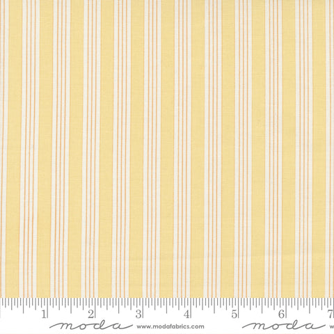 Fruit Cocktail Pineapple Ticking Stripe Yardage by Fig Tree & Co. for Moda Fabrics