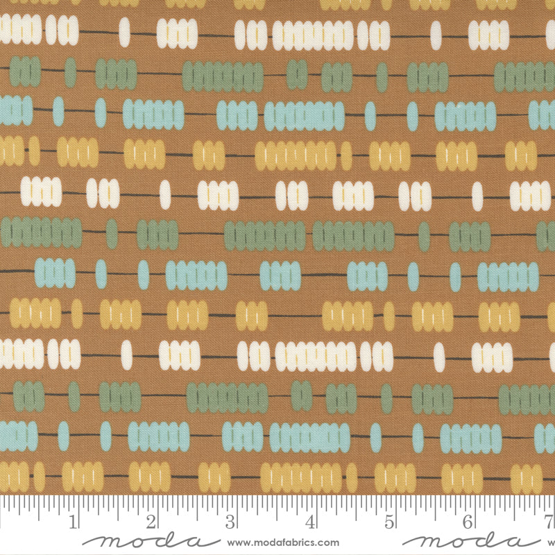 ABC XYZ Gold Abacus Yardage by Staci Iest Hsu for Moda Fabrics