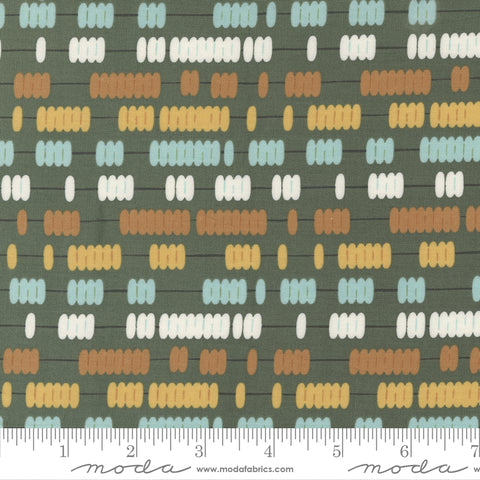 ABC XYZ Dark Green Abacus Yardage by Stacy Iest Hsu for Moda Fabrics