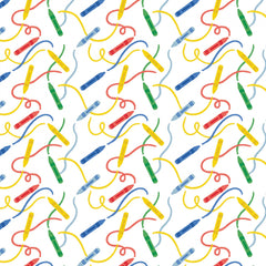 Teachers Rule Multi Crayons yardage by Camelot Fabrics