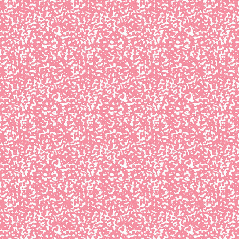 Teachers Rule Pink Composition Book Cover yardage by Camelot Fabrics