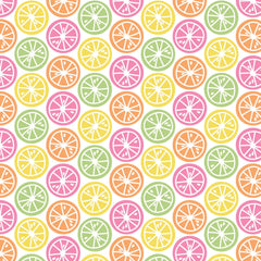 Be The Rainbow White Bright Fruit Slices yardage by Camelot Fabrics