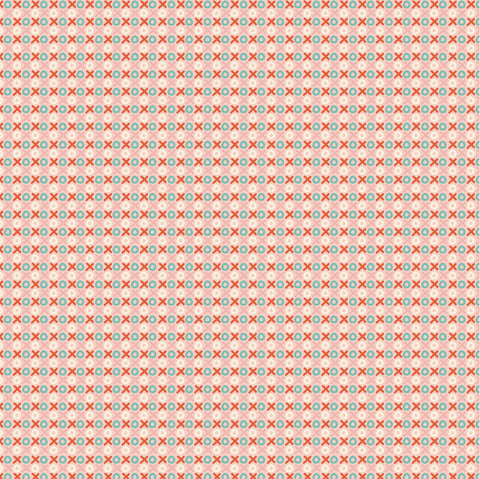 My Heart Belongs To My Farmer Pink Kisses and Hugs Yardage by Lori Woods for Poppie Cotton Fabrics