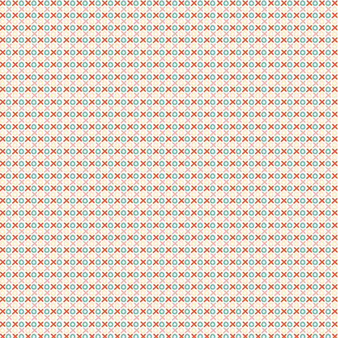 My Heart Belongs To My Farmer White Kisses and Hugs Yardage by Lori Woods for Poppie Cotton Fabrics