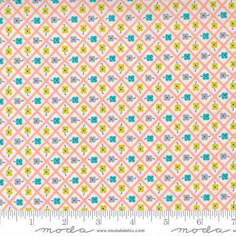 Morning Light Blossom Chockablock Check Yardage by Linzee McCray for Moda Fabrics