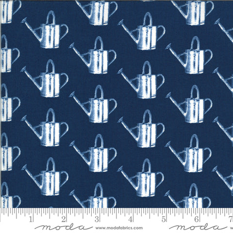Homestead Midnight Watering Can Yardage by April Rosenthal for Moda Fabrics