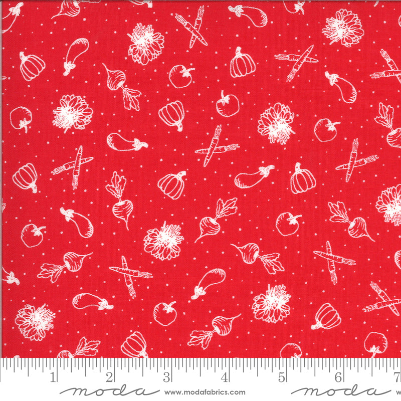 Homestead Apple Veggies Yardage by April Rosenthal for Moda Fabrics